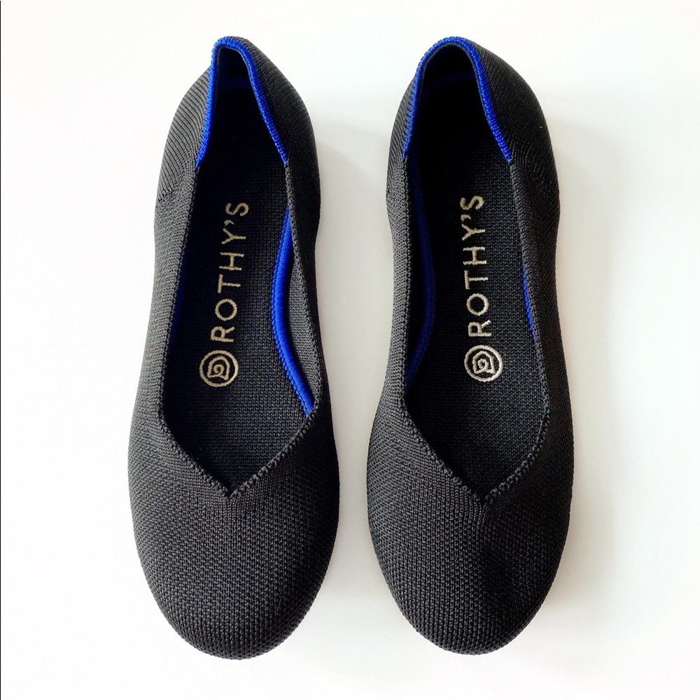 Rothy's Flat Solid Black New Without Box Size 6 Rounded Toe Mary Jane Slip On